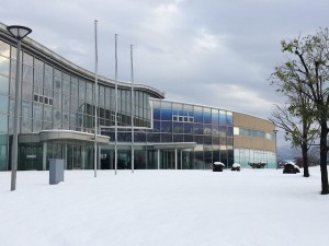 雪景色のイタイイタイ病資料館